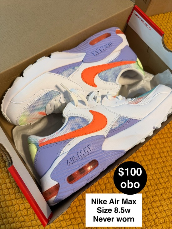 Nike Shoes - Nike Air Max Women's Sneakers - White, Orange & Lavender